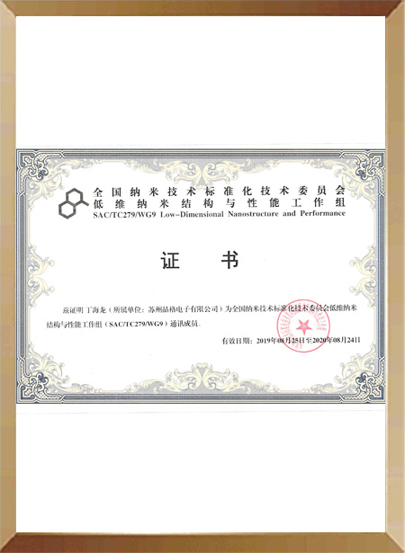 丁海龙-纳标委低碳纳米组通讯员证书