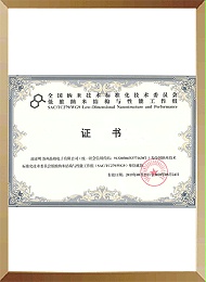 国家低纬纳米工作组单位成员证书